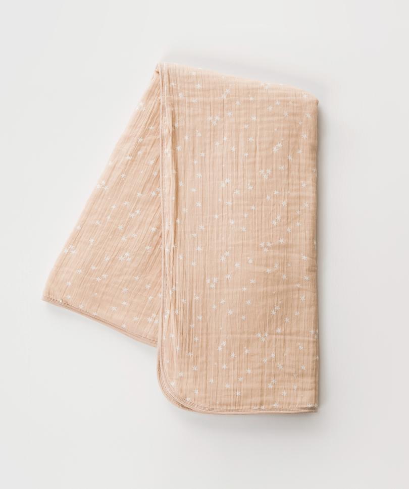 rylee and cru muslin quilt stardust
