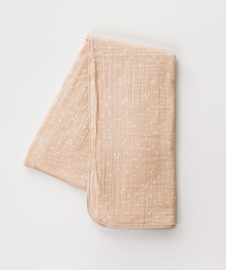 rylee and cru muslin quilt stardust