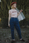 The bee & the fox mother t-shirt peach