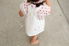 PIUPIUCHICK BLOUSE girls WHITE WITH RED HEARTS