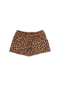 maed for mini swim shorts brown leopard