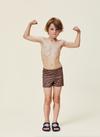 maed for mini swim shorts brown leopard