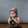 Baby mutsje natural stripe briar handmade