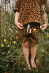 daily brat leopard towel shorts sandstone
