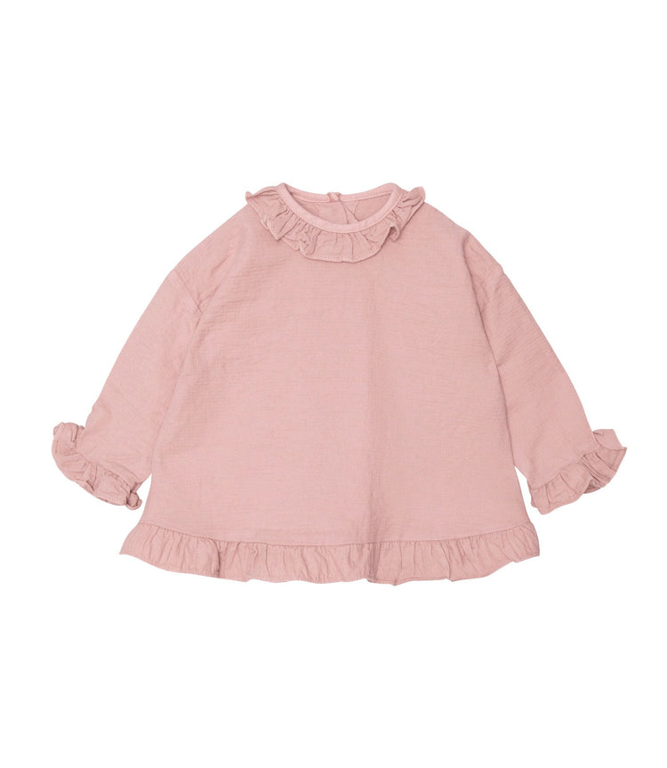 Yellowpelota blouse ruffle pink