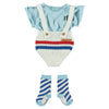 Piupiuchick socks indigo blue & mist blue
