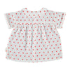 PIUPIUCHICK BLOUSE girls WHITE WITH RED HEARTS