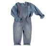 Piupiuchick dungarees washed blue denim