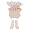 Piupiuchick romper baby knitted pale pink